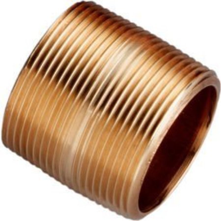MERIT BRASS 3/4 In. X 1-3/8 In. Lead Free Seamless Red Brass Pipe Nipple - 140 PSI - Sch. 40 - Domestic 2012-001